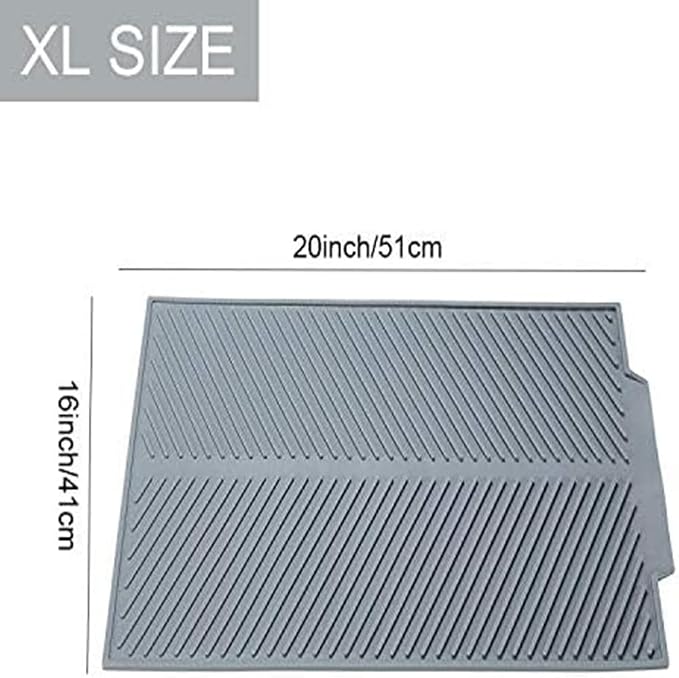 Silicone Dish Draining Mat, Eco Friendly Dish Drying Mat Kitchen Counter - Image 6
