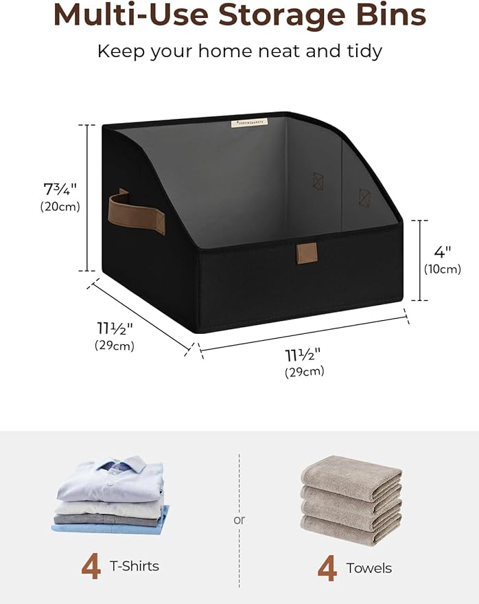 StorageWorks Closet Storage Bins, Trapezoid Organizer Box - Image 2