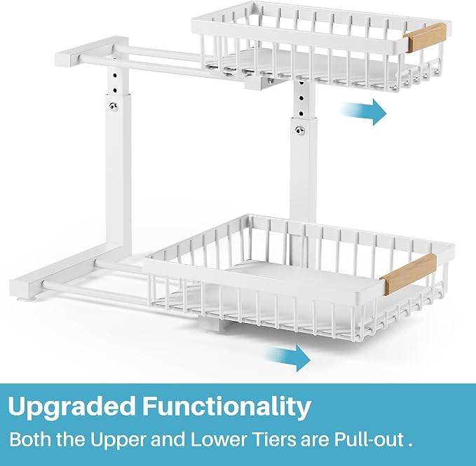 2 Packs Under Sink Organizer, Small Shelf - Image 2