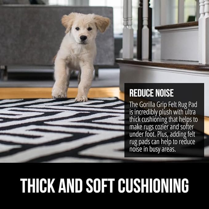 GORILLA GRIP Felt and Natural Rubber Stay in Place Slip Resistant Rug Pad - Image 4