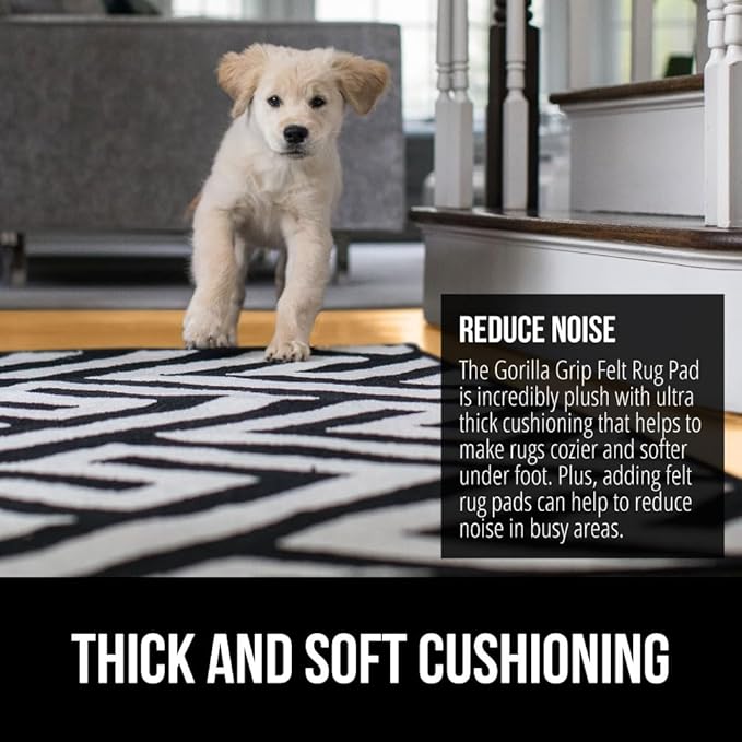 GORILLA GRIP Felt and Natural Rubber Stay in Place Slip Resistant Rug Pad - Image 5