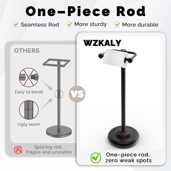 Toilet Paper Holder Stand, Oil Rubbed Bronze Toilet Paper Holder Free Standing - Image 6