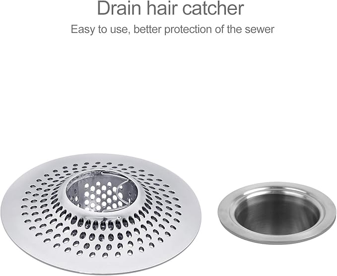 LEKEYE Drain Hair Catcher/Bathtub Shower Drain Hair Trap/Strainer Stainless - Image 2
