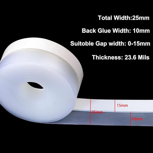FOURGUN Silicone Weather Stripping Seal Door Tape 25 MM * 16.5FT Insulates - Image 2