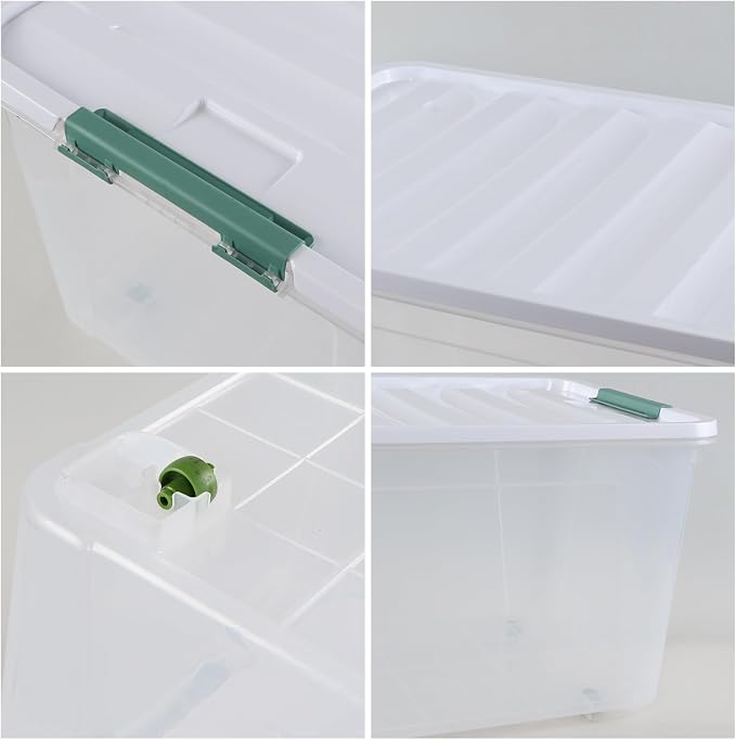 80 L Large Clear View Plastic Storage Bin - Image 3