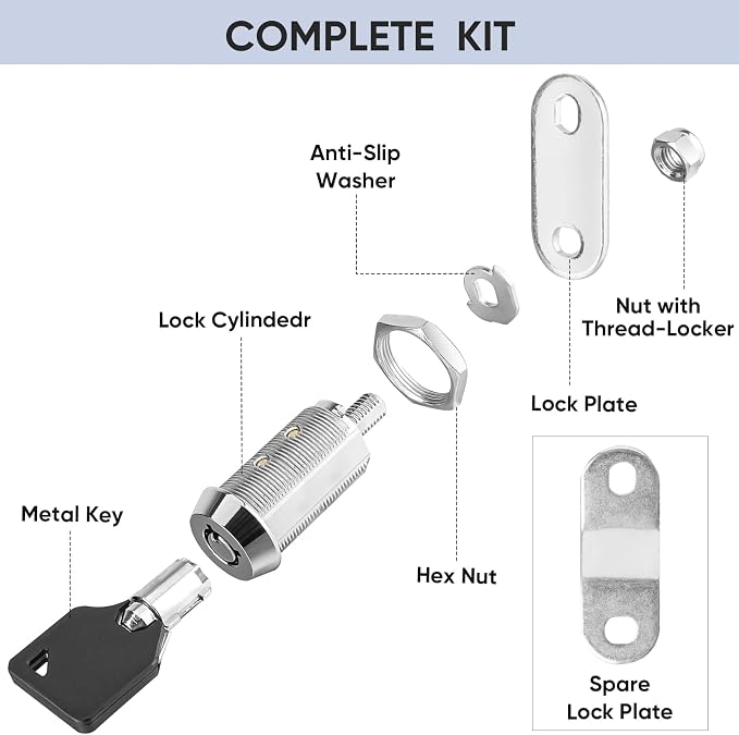 PTEROMY 5 Pack Cabinet Lock - Image 5