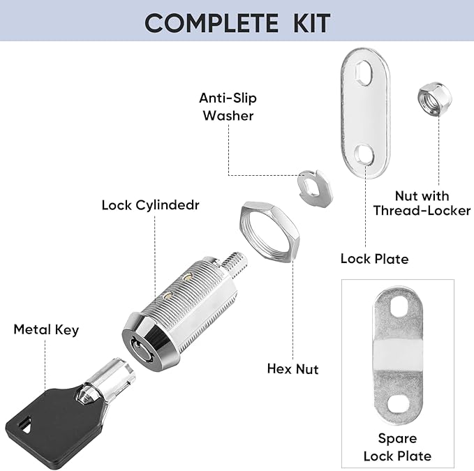 PTEROMY 2 Pack Cabinet Lock - Image 5