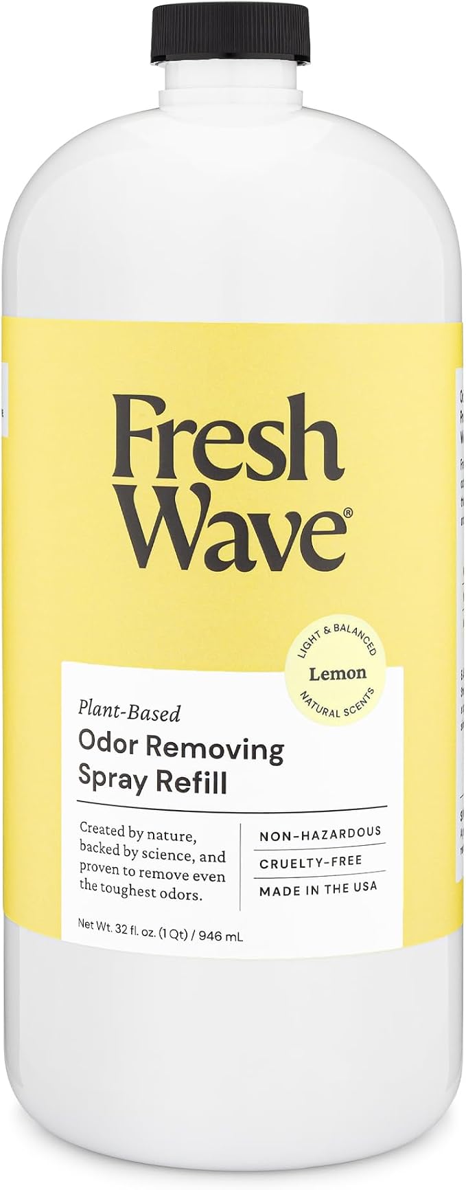 Fresh Wave Lemon Scent Odor Eliminator Spray & Air Freshener Refill, 32 fl. oz. by FreshWave