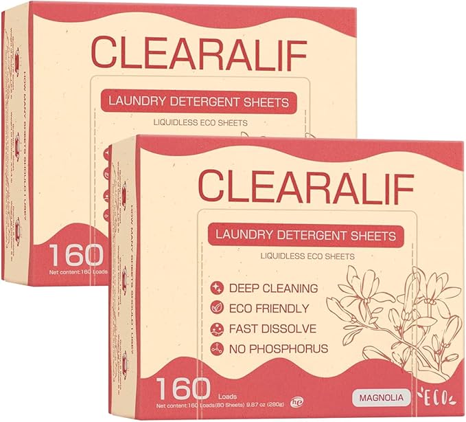 CLEARALIF Laundry Detergent Sheets Up to 320 Loads, Magnolia by CLEARALIF