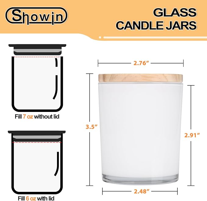 Thick Candle Jars for Making Candles 12 Pcs, 7 OZ Empty Jars - Image 2