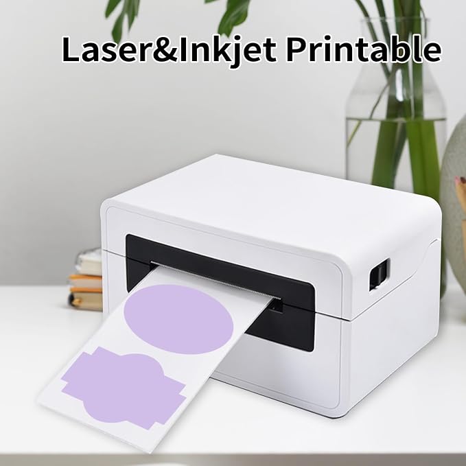 Purple Labels - 250 PCS 3" x 2" Fancy Shape Stickers - Image 7