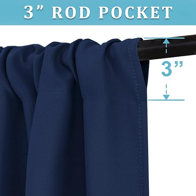 RYB HOME Blackout Curtains for Kitchen, Over Sink Privacy Curtains Window Decor - Image 3