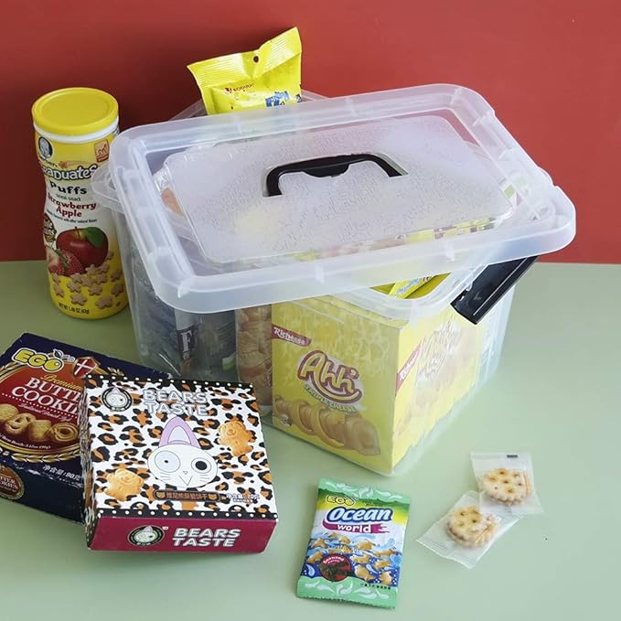 10 L Clear Plastic Latching Box, Plastic Storage Bin - Image 5