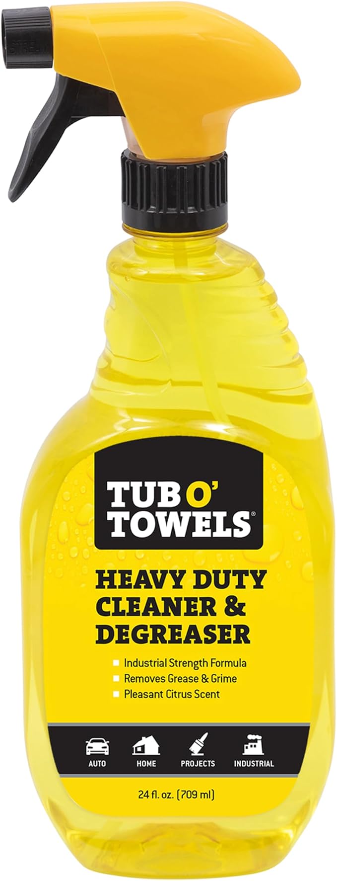 Tub O' Towels Heavy Duty Cleaner and Degreaser Spray Helps in Removing Oil Tar by TubOTowels