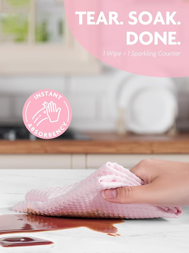 Fantasticlean Large Tear-Away Microfiber Cleaning Cloth Roll - Image 5