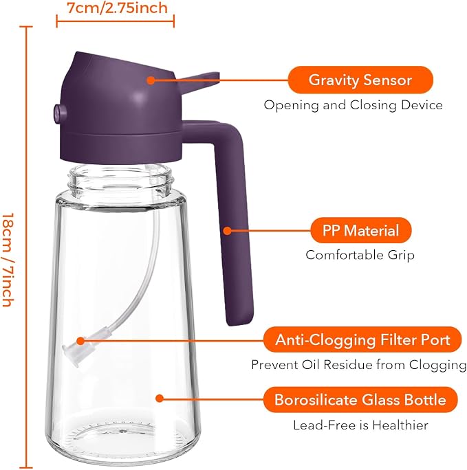YARRAMATE 2Pcs 16oz/470ml Glass Olive Oil Sprayer - Image 8