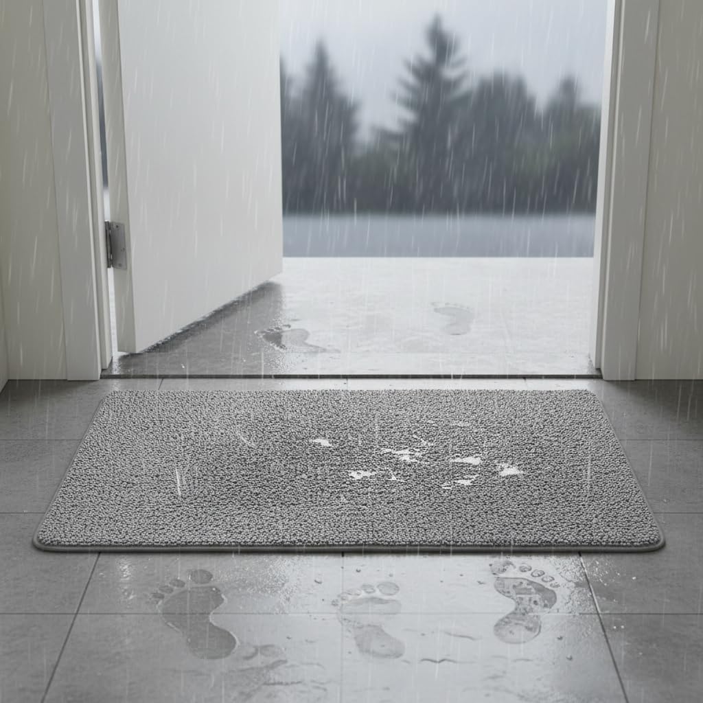 1pc Non-Slip Shower Mat, Heavy-Duty Bath Mat with Foaming Loofah Base, Durable Plastic Material, Easy-Clean Surface for Tub & Bathroom Use