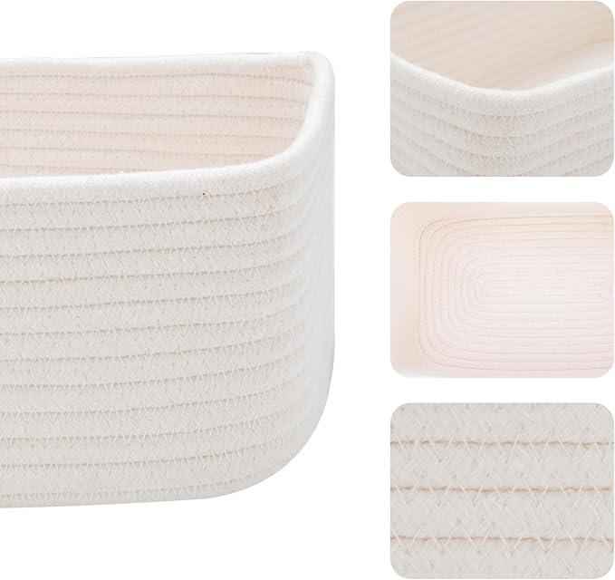 Small Storage Baskets for Organizing | Closet Organizer Bins | Shelf Toy Basket - Image 3