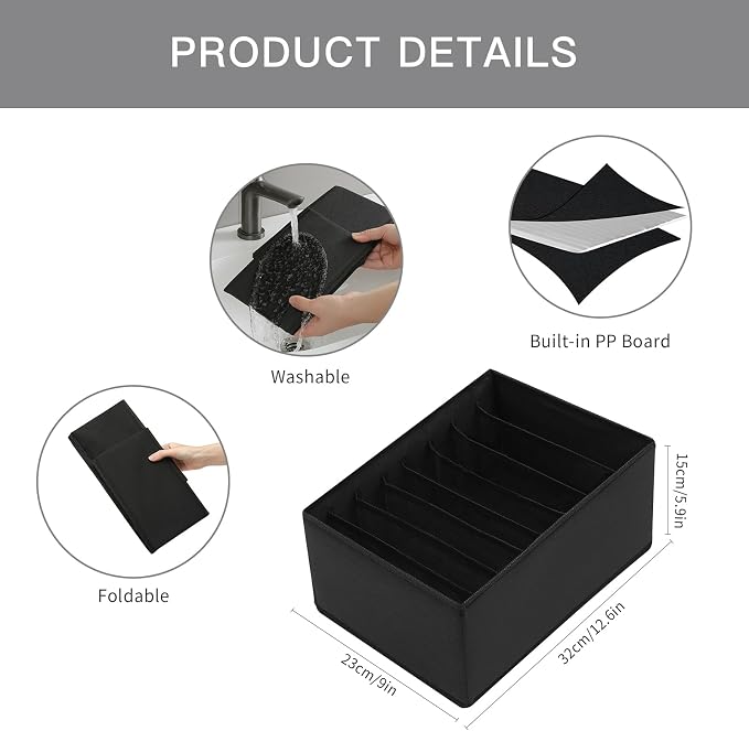 Qozary 4 Pack Drawer Organizers - Image 5