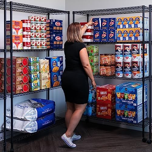 IRIS USA, Inc. 4-Tier Adjustable Heavy Duty Steel Storage Rack with Removable...