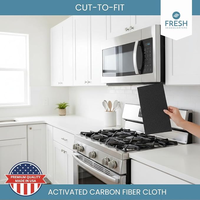 2-Pack Activated Carbon Charcoal Microwave Hood Filters - Image 8