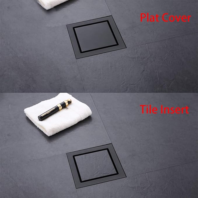 RANDOM Black Shower Drain Square - Image 4