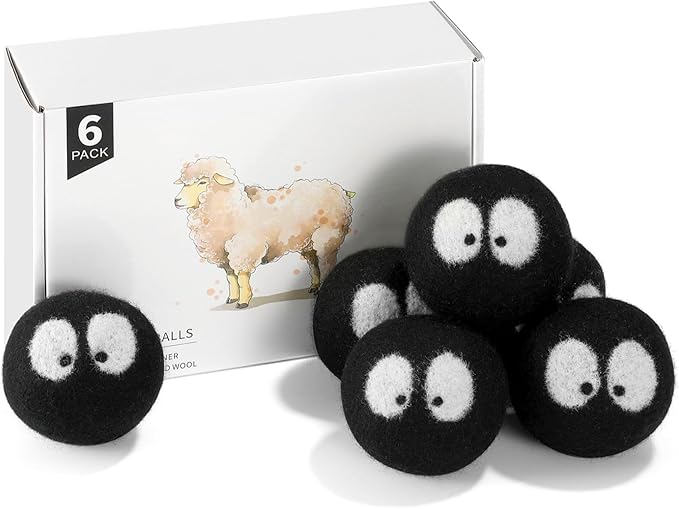 Wool Dryer Balls 6 Pack, Natural Fabric Softener, Dryer Balls Laundry Reusable by Anpilipala