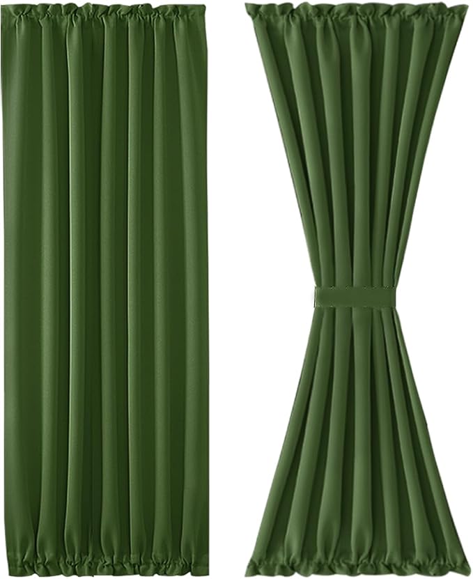 DWCN French Door Curtains – Rod Pocket Thermal Blackout Curtain - Image 7