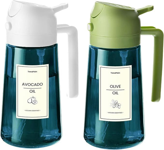 TrendPlain 16oz/470ml Blue Glass Olive Oil Sprayer by TrendPlain
