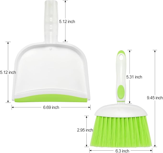 NACENA Small Dust Pan and Brush Set, Mini Broom and Dustpan Set Small Hand - Image 2