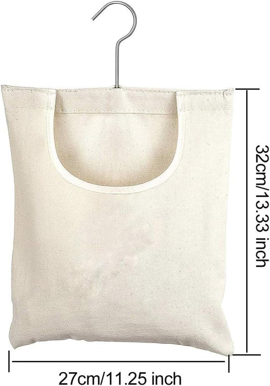 JIANWEI Canvas Clothespin Bag, Clothes Pins Bag Holder, Laundry Clothes Pin - Image 2