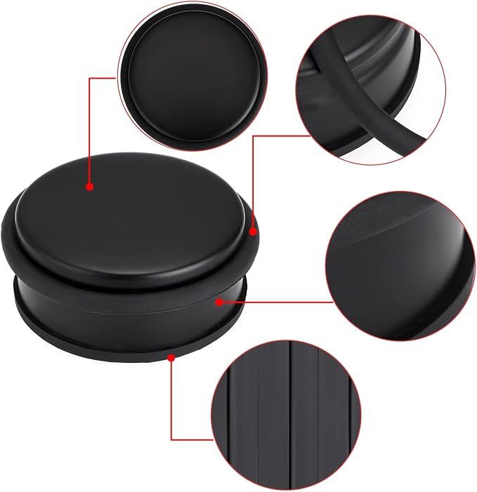 Sumnacon 2Pcs Heavy Duty Door Stoppers No Drill, Sturdy Stainless Steel Floor - Image 4