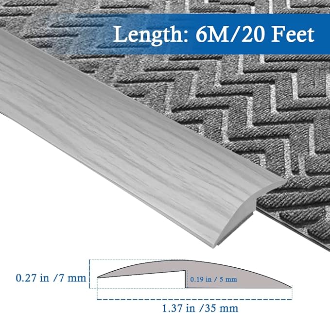 Floor Transition Strip Self Adhesive Carpet & Flooring Transitions Edging Trim - Image 2