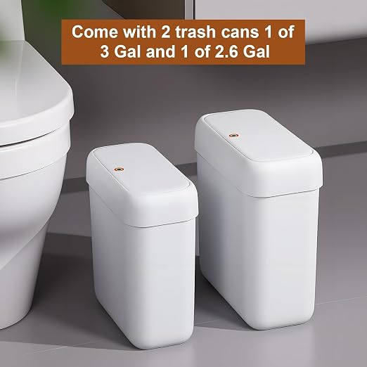 funest 2 Pack Bathroom Trash Can - Image 6