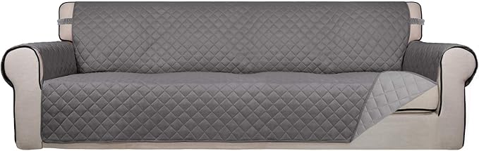 PureFit Reversible Quilted Sofa Cover, Water Resistant Slipcover Furniture by PureFit