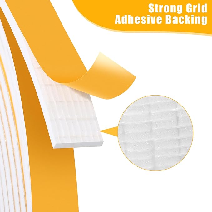 32Feet Weather Stripping Seal for Door Window, High Density Foam Tape, - Image 3