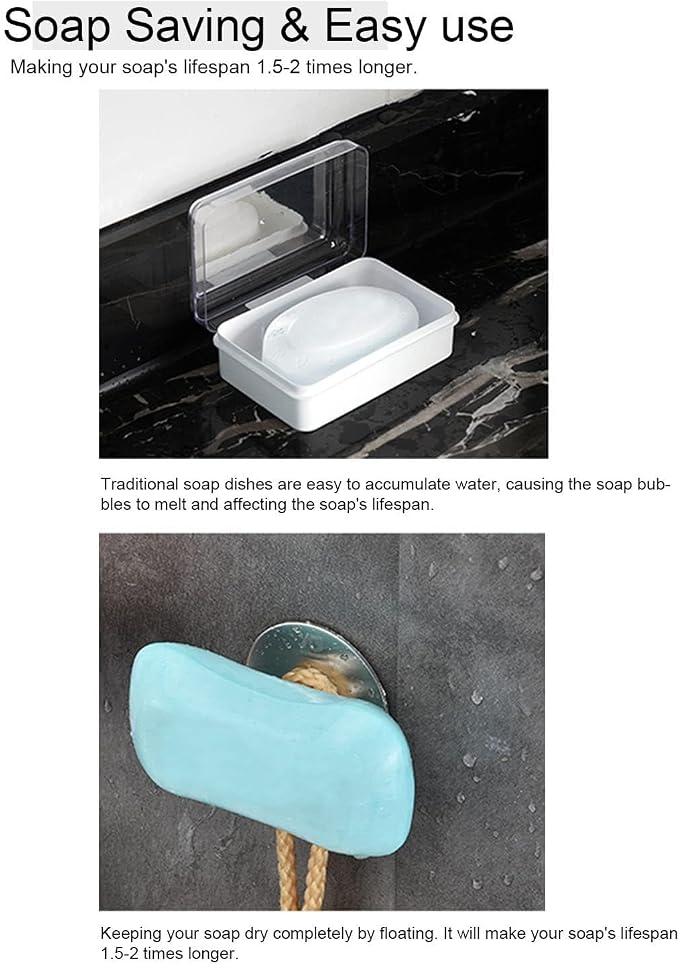 2Pcs Magnetic Soap Savers for Bar Soap, Stainless Steel Soap Holder for Shower - Image 7