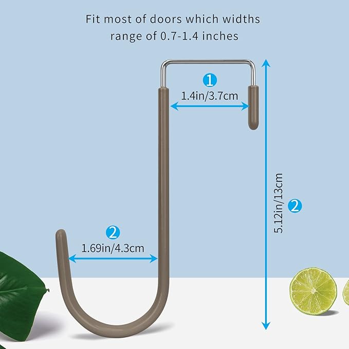 FYY Over The Door Hooks, 4 Pack Door Hangers Hooks - Image 2