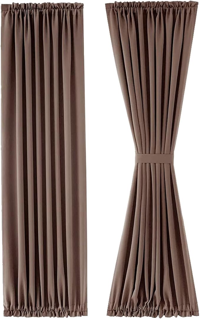 DWCN French Door Curtains – Rod Pocket Thermal Blackout Curtain - Image 7
