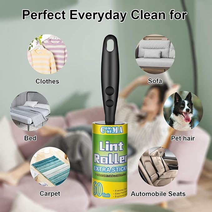 Lint Rollers for Pet Hair Extra Sticky, Pet Hair Remover Set Brush for Dog & - Image 2