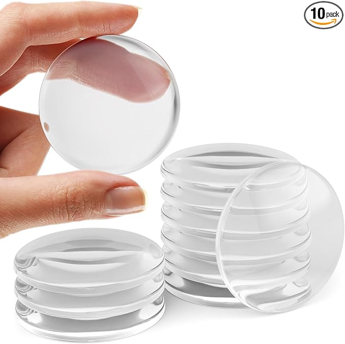 Strongest Home Wall & Door Handle Stopper 2" Set of 10 Pieces of Clear Rubber by STRONGESTHOME