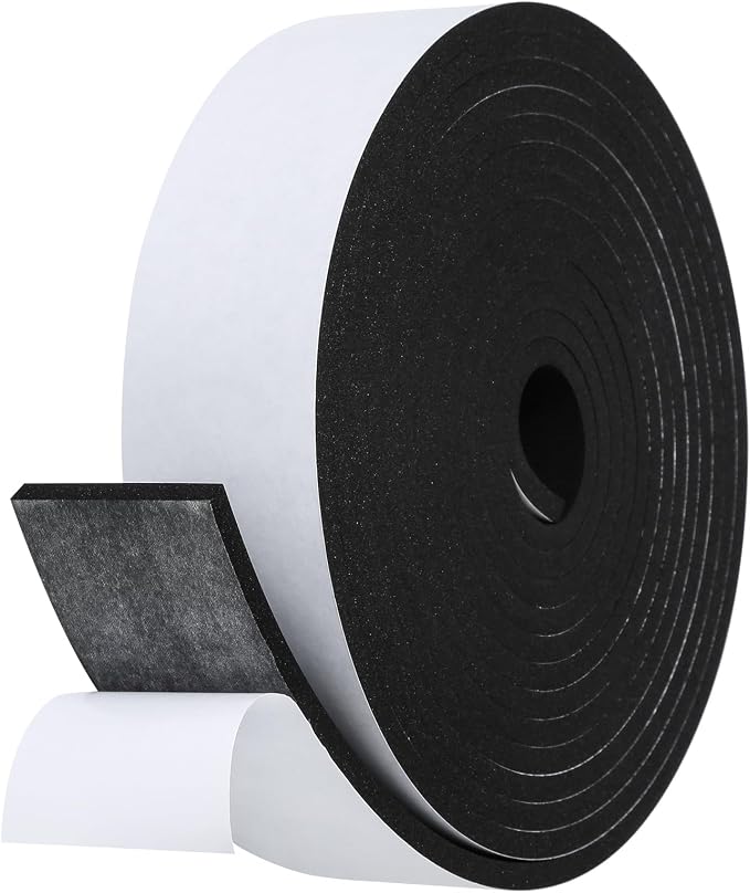 Weather Stripping Door Seal Strip- 2 Inch X 1/4 Inch X 16Feet, Strong Adhesive by Amzjjle