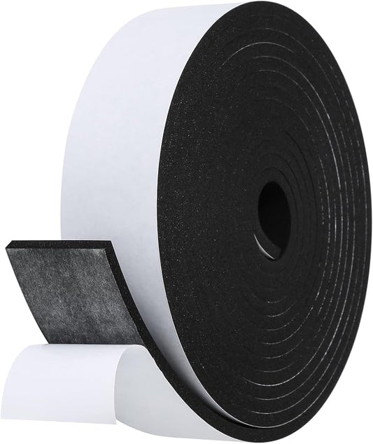 Weather Stripping Door Seal Strip- 2 Inch X 1/4 Inch X 16Feet, Strong Adhesive by Amzjjle