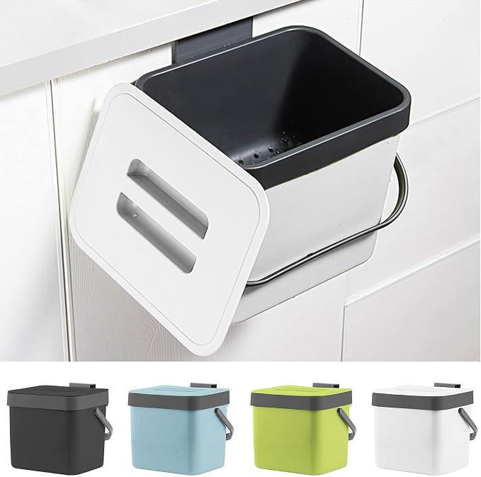 Kitchen Compost Bin Countertop, LALASTAR Hanging Trash Can - Image 7