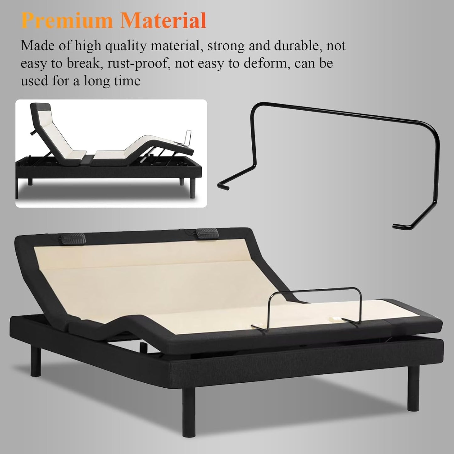 20 Inches Mattress Retainer Bar 6300340/63003340, Fit for Tempur-Pedic Ergo, Prevent Mattress from Slipping and Shifting, Foot Retainer Bar Can not be Used for Lifting The Adjustable Bed, 1 Pc