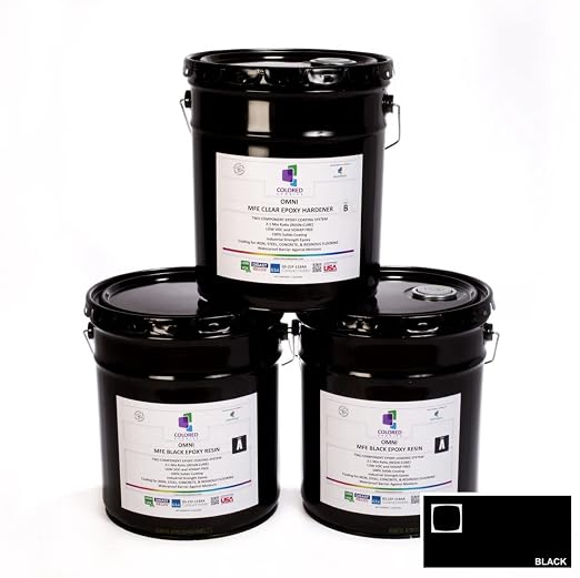 colored epoxies 15 Gallon Kit Resin and Hardener, 15 Gallon Black Epoxy by ColoredEpoxies
