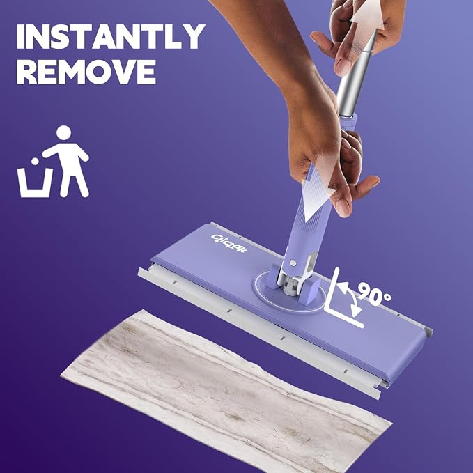 Sweeper Mop, Touch-Free Attach & Remove Cloth Instantly, Compatible - Image 3