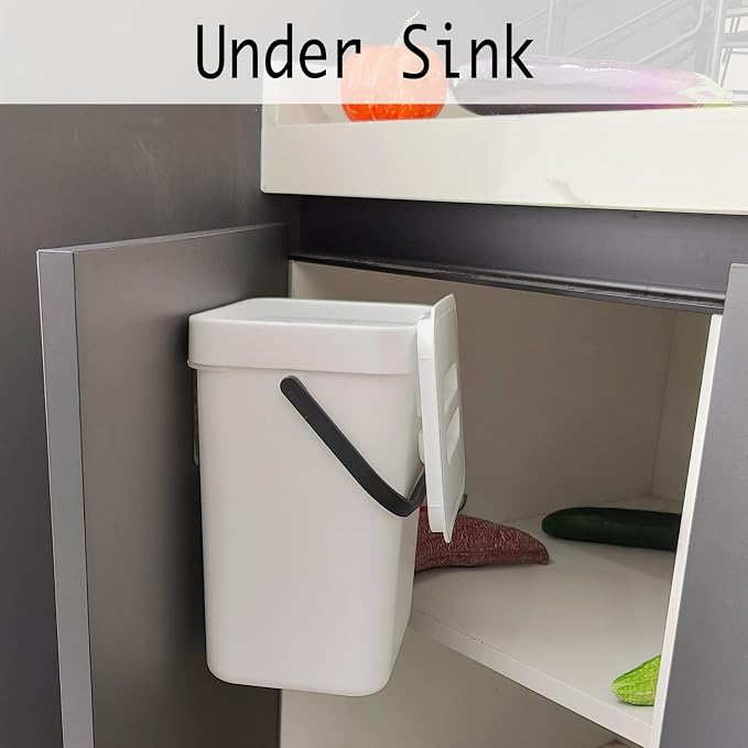 LALASTAR Compost Bin Indoor Kitchen Sealed, Hanging Small Trash Can - Image 4