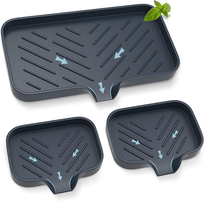 Kitchen Soap Tray, Kitchen Sink Tray Sponge Tray Kitchen Sponge Holder Self by EGWON