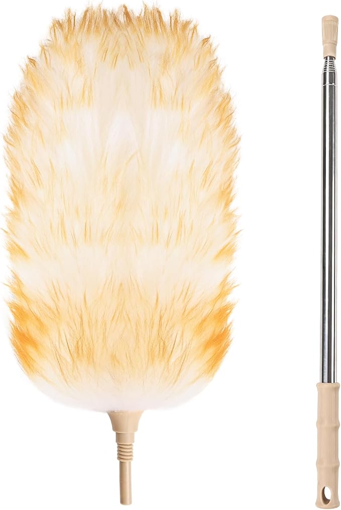 Extendable Cleaning Duster, Extra-Long Telescoping Feather Dusters by FeelFunFeather